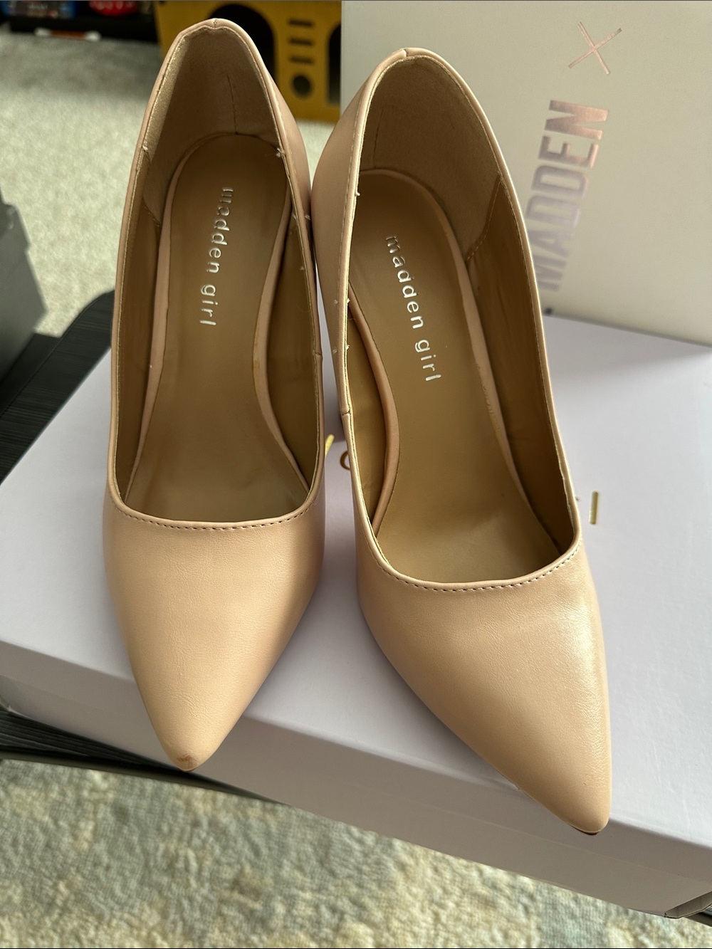 Madden Girl Blush Pointed-Toe Block Heel Pumps - Picture 2 of 2